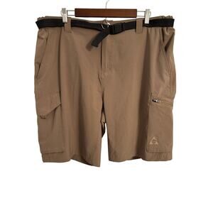 Gerry Men's Tan Cargo Hiking Shorts 40  Stretch Travel Outdoors Lightweight